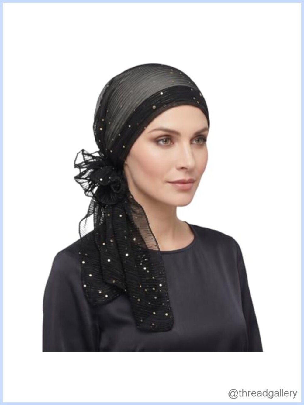 Sequin Square Scarf for Women, Sparkly Soft Headscarf for Daily Wear